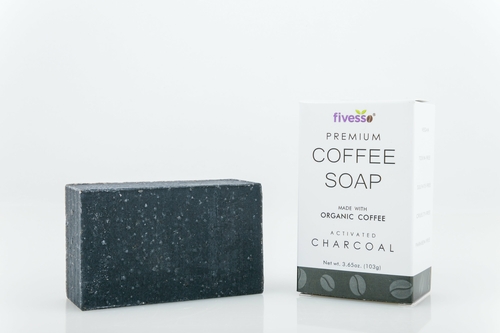 Fivesso Activated Charcoal Coffee Soap Bar